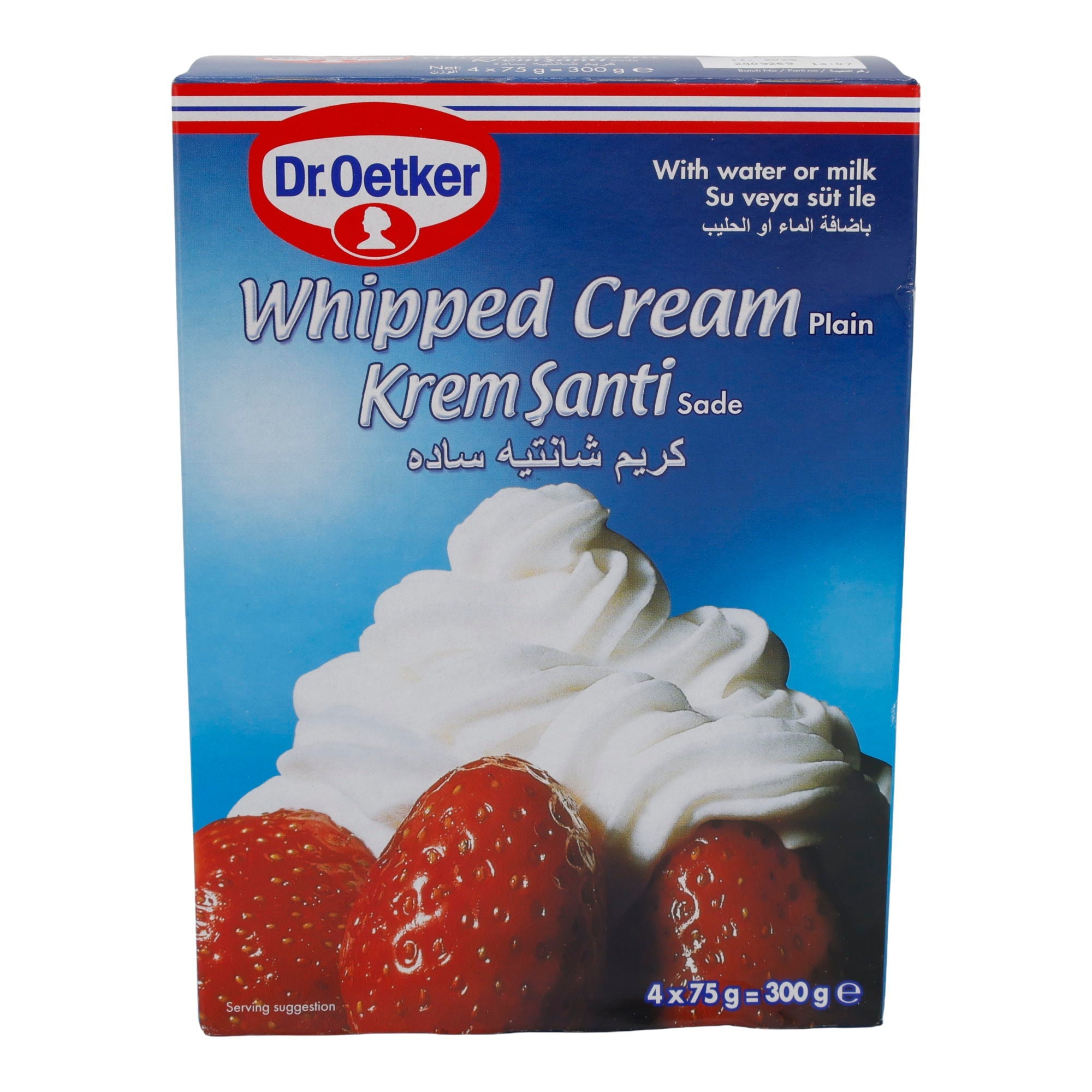 Sahnecreme Dr. Oetker | Whipped Cream (Krem Şanti) | Cremig, für Desserts & Kuchen | 300 g DR. OETKER